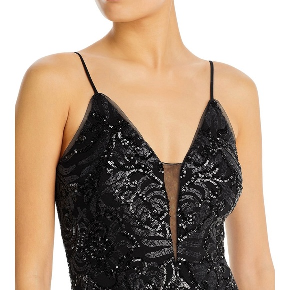 Aqua sequin gown - Picture 2 of 5